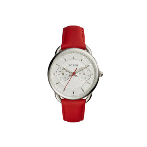 Watch strap Fossil ES4122 Leather Red 16mm
